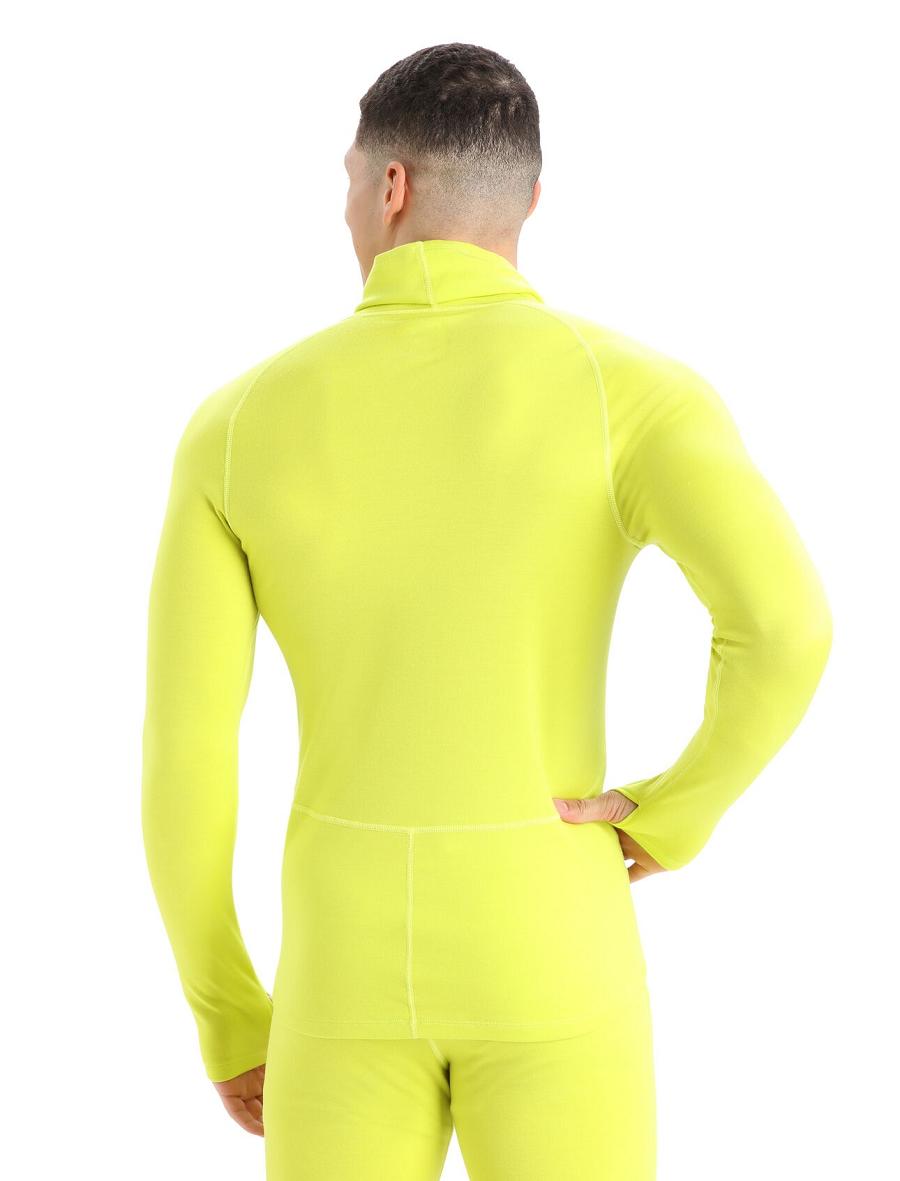 Men's Icebreaker MerinoFine™ Long Sleeve Roll Neck Base Layers Shine | CA 1605VRWD